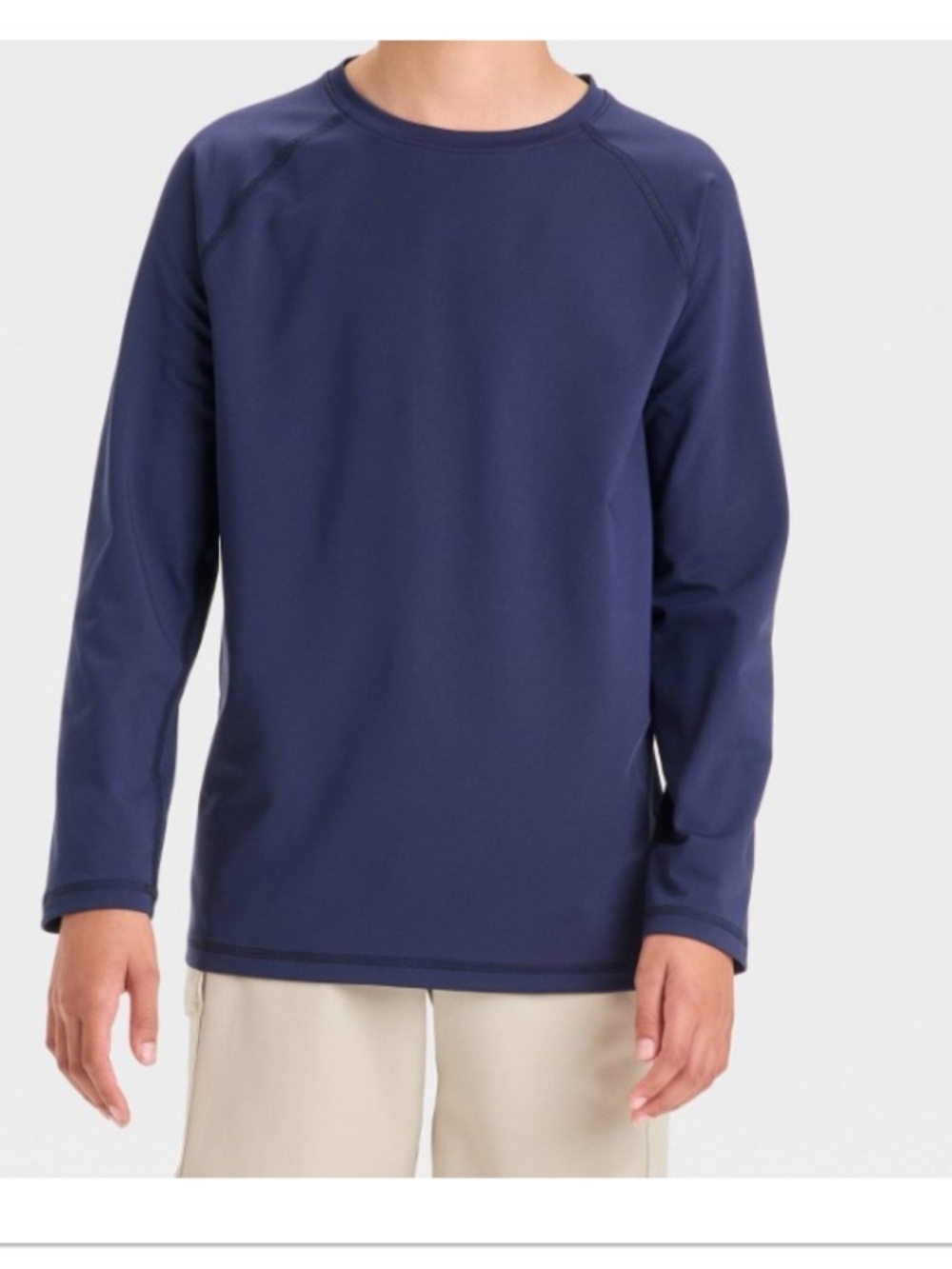 all in motion Boys Kids Long-Sleeve UPF T-Shirt Navy Blue